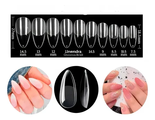 Tips Soft Gel Almendra Prelimado Caja X120 Un Charm Limit