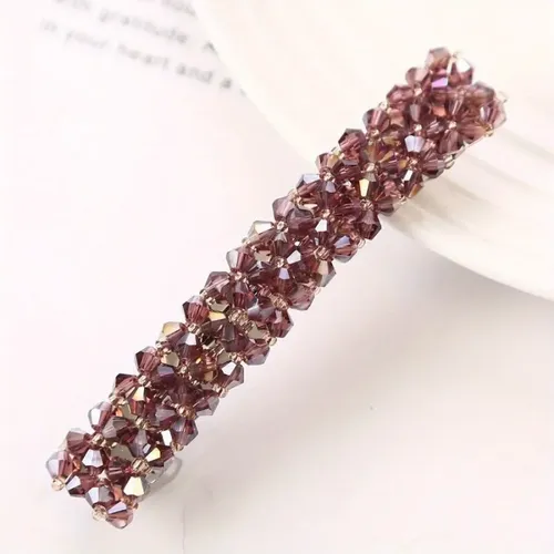 Pinza Resorte Pelo Artesanal Con Brillantes Xcdh