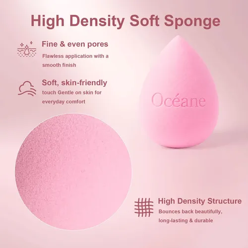 Set De 6 Esponjas De Maquillaje Océane Sin Látex Hd