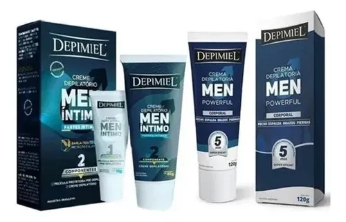 Kit Depilatorio Depimiel Crema Hombre Corporal + Intima Full