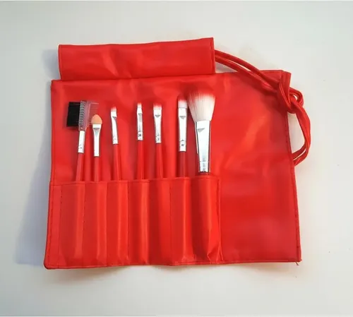 Set 7 Pinceles Profesional De Maquillaje Para Cartera