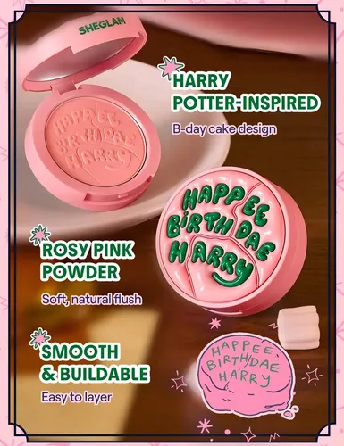 Set de Maquillaje Sheglam Harry Potter Segunda Edición, Kit de 9 Piezas Hipoalergénicas para Rostro con Maletín