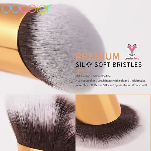 Juego De Brochas Para Base Y Corrector Docolor De 2 Piezas