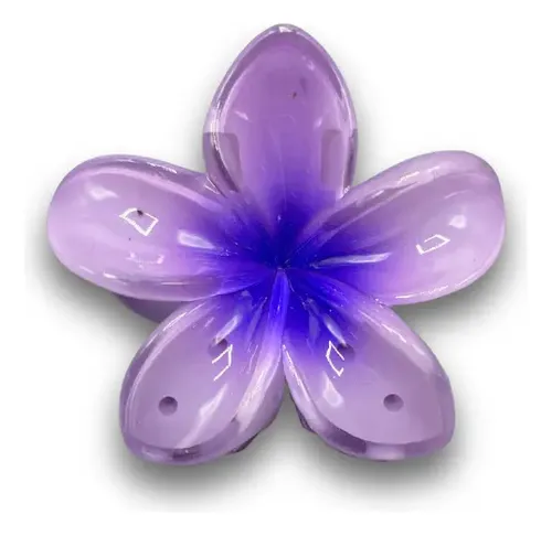 Set Pack Broches Hebilla Gancho De Pelo Flor Hawaiana X4 Rojo/amarillo/rosa/violeta