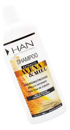 Han Avena Y Miel Shampoo Reparador Brillo Sin Sulfatos 500ml
