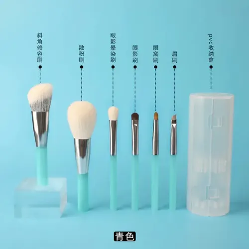 Set Brocha Para Maquillaje Enrollable X6 Pcs