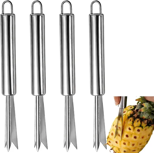 Set De 4 Removedor De Ojos De Piña En Acero Inoxidable V37