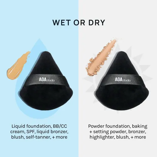 Aoa Studio Velvet Puffs Makeup Puff Set Of 6 Loose Powder…