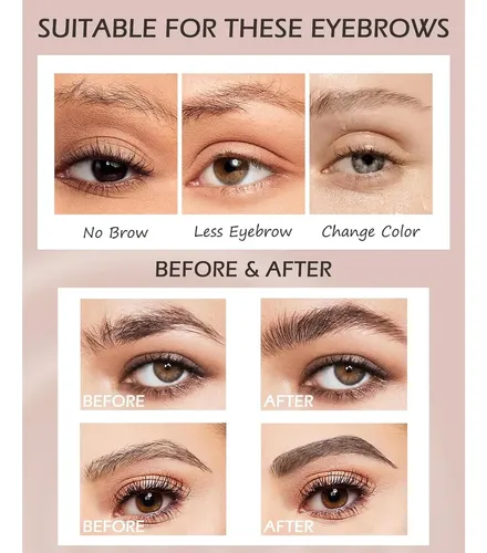 Gel De Cejas Teñido Y Claro, Set 2p, Fijador De Alta