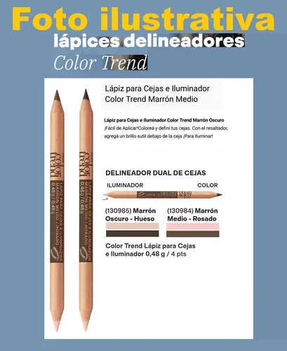 Lapiz Delineador Para Cejas E Iluminador Color Trend Avon