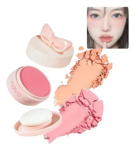 Rubor En Crema C/esponja Aplicadora Soft Glutinous Tono del maquillaje 01