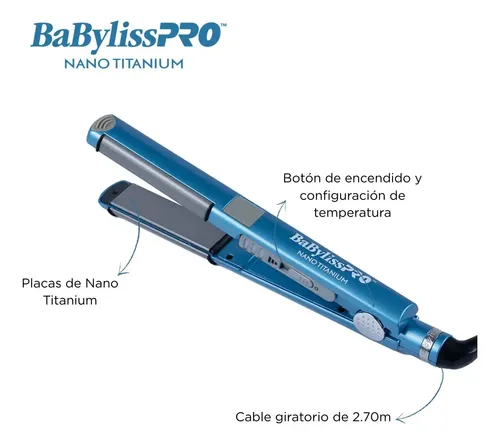 Plancha Babylisspro Stylist Nano Titanium Bivoltaje 4081