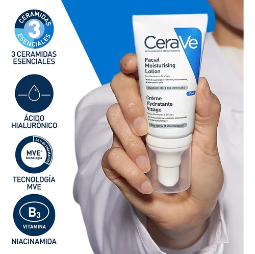 Cerave Loción Hidratante Para Rostro 52 Ml