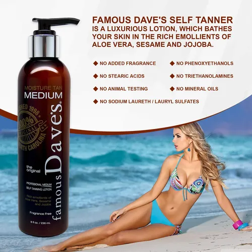 Autobronceador Famous Dave’s Original Para Piel Clara A Medi