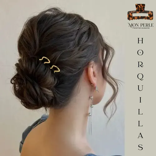 Horquilla Metal Dorada Por Par Rodetero