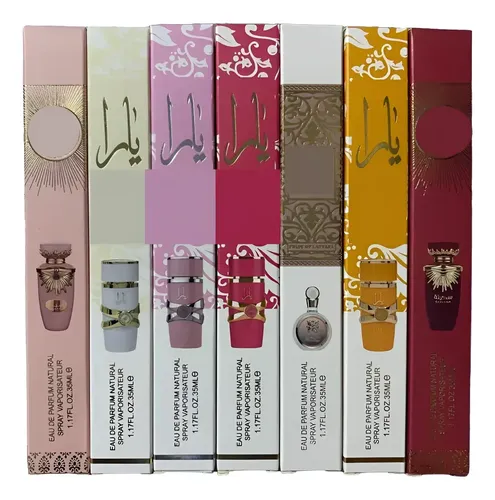 Kit X 7 Unidades Perfume Arabe 35 Ml Para Mujer Tubitos