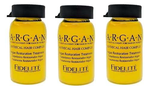 Fidelite 3 Ampollas Argan Reparadora Para Cabello X 15ml