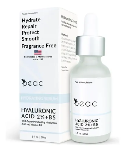 Sérum Peac Con Ácido Hialurónico 2% + B5, 30 Ml, Cuidado Fac Todo Tipo De Piel Día/noche