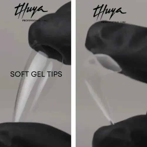 Medium Stiletto Tips Para Soft Gel X550u Thuya Uñas 6c