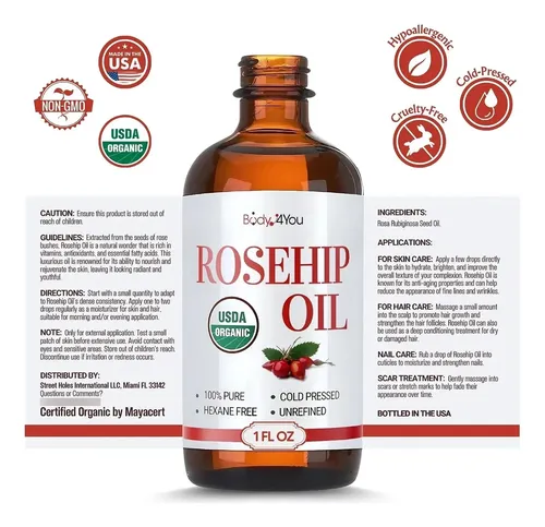 Aceite De Rosa Mosqueta Facial Reafirmante Rehidratante Puro