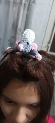 Vincha Divertida Del Ratón De Ratatouille Tejido A Crochet