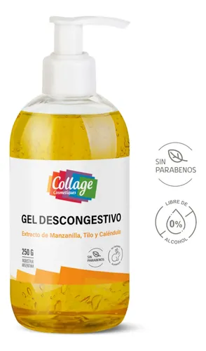 Gel Descongestivo Con Extracto De Manzanilla Tilo Collage