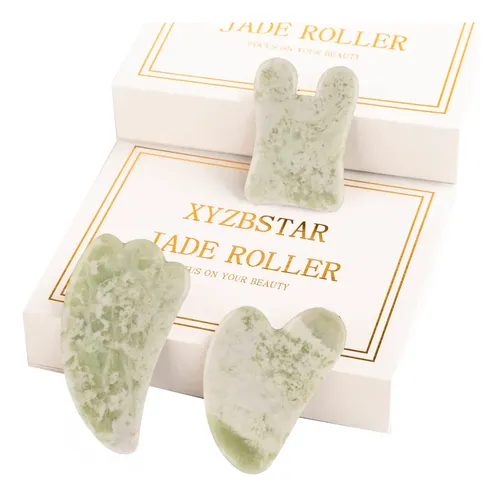 Set 3 Gua Sha Facial Cuarzo Piedra Masajeador Corporal