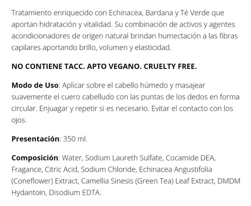 Shampoo Cabellos Secos Apto Vegano Botanika 350 Ml