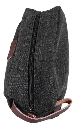 Elegante Bolsa De Maquillaje Para Cosméticos, Negra, De Gran