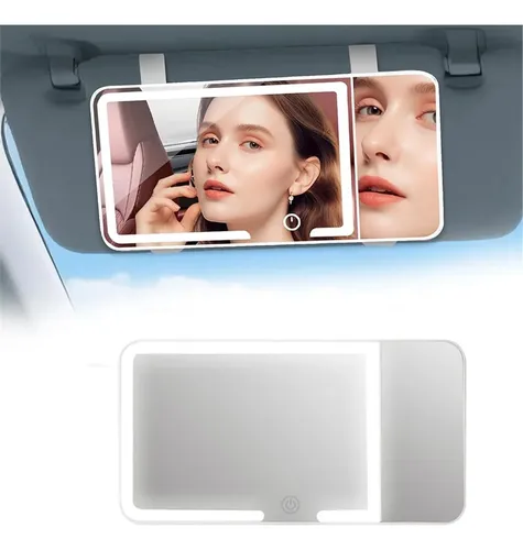 Espejo De Tocador Con Visera Solar Para Coche, Recargable, 3