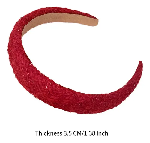 Diadema Roja Brillante Para El Pelo Como Accesorio &sc