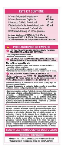Kit Tintura Permanente L’ Oréal Paris Excellence Creme 5 Castaño Claro