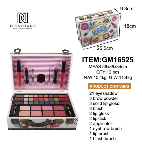 Set De Maquillaje Profesional Miss Young Valija Completa