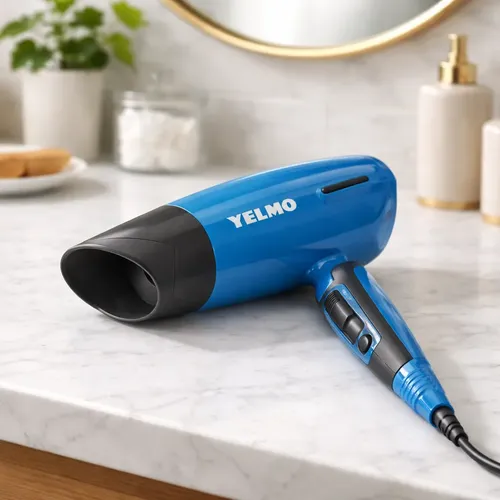 Secador Para Cabello 1400w Color Azul Yelmo Sc-3620 Plegable