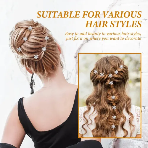 10 Broches Para El Pelo Con Forma De Copo De Nieve, Accesori