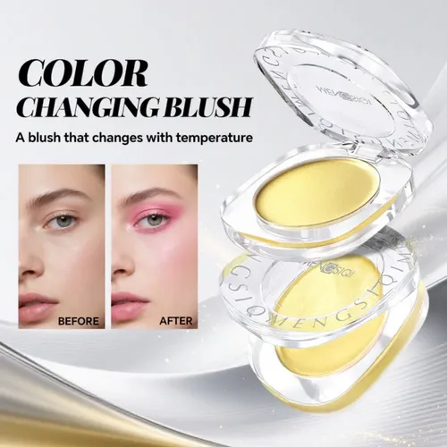 Bálsamo De Rubor Dorado Con Borra Que Cambia De Color Mengsi