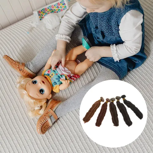 5pcs Pelucas Cabello Rizado Extensiones Sintéticas