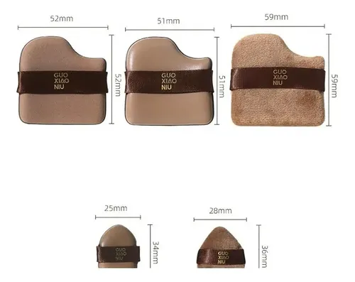 6 Esponjas De Maquillaje Color Chocolate