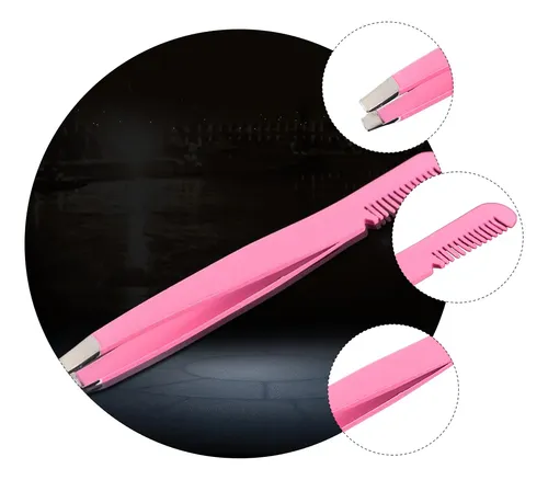 Set De 4 Pinzas Para Cejas Con Cepillo Y Peine Diagonales