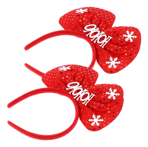 2 Diadema Lazo Navideño Accesorios Para Fotos