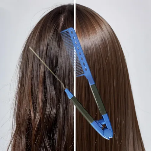 Peine Alisador De Cabello, Plegable, Liso, Para Color Azul O