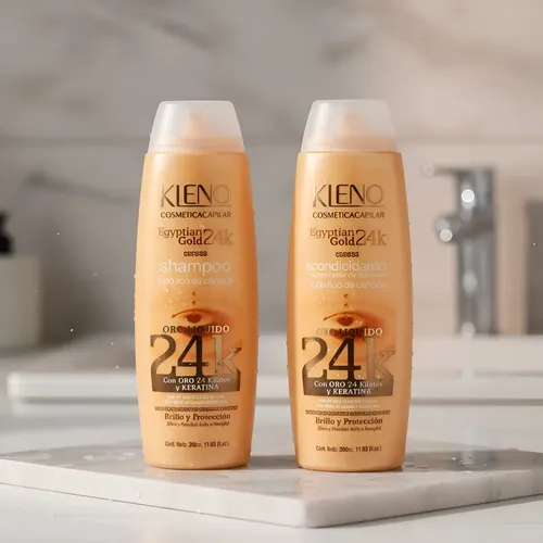 Shampoo + Acondicionador Kleno Egyptian Gold 24k  X350 C/u