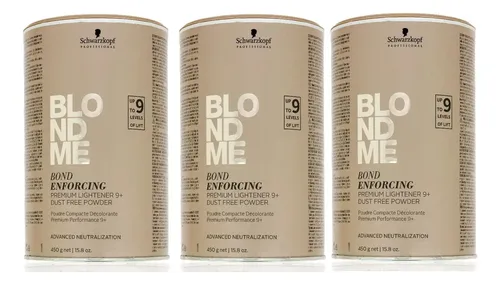 3 Polvos Decolorante Blondme Schwarzkopf 450g