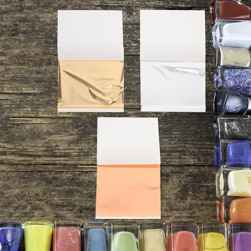 300 Hojas De Láminas Metálicas Doradas Para Uñas Arte De Man