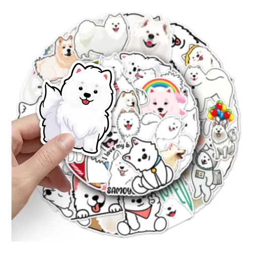 50 Piezas De Dibujos Animados De Samoyedos Con Dibujos Anima