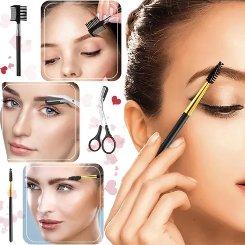 Kit 12 En 1 Para Cejas Con Tijera Y Rasuradora