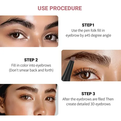 Lápiz De Cejas Qic Microblading Marrón Oscuro Resistente Al