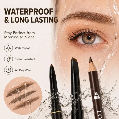 Lápiz 3 En 1 Cejas Lavone Marrón Suave
