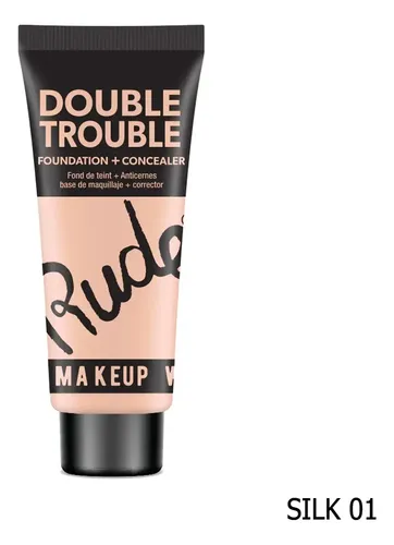 Base De Maquillaje Alta Cobertura Rude Cosmetics Tono Silk 01