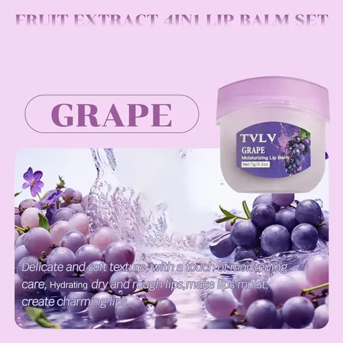 Set 4 Bálsamos Labiales Tvlv Fruit Extract 7g